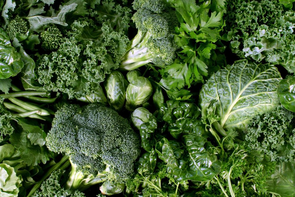 Various green vegetables.