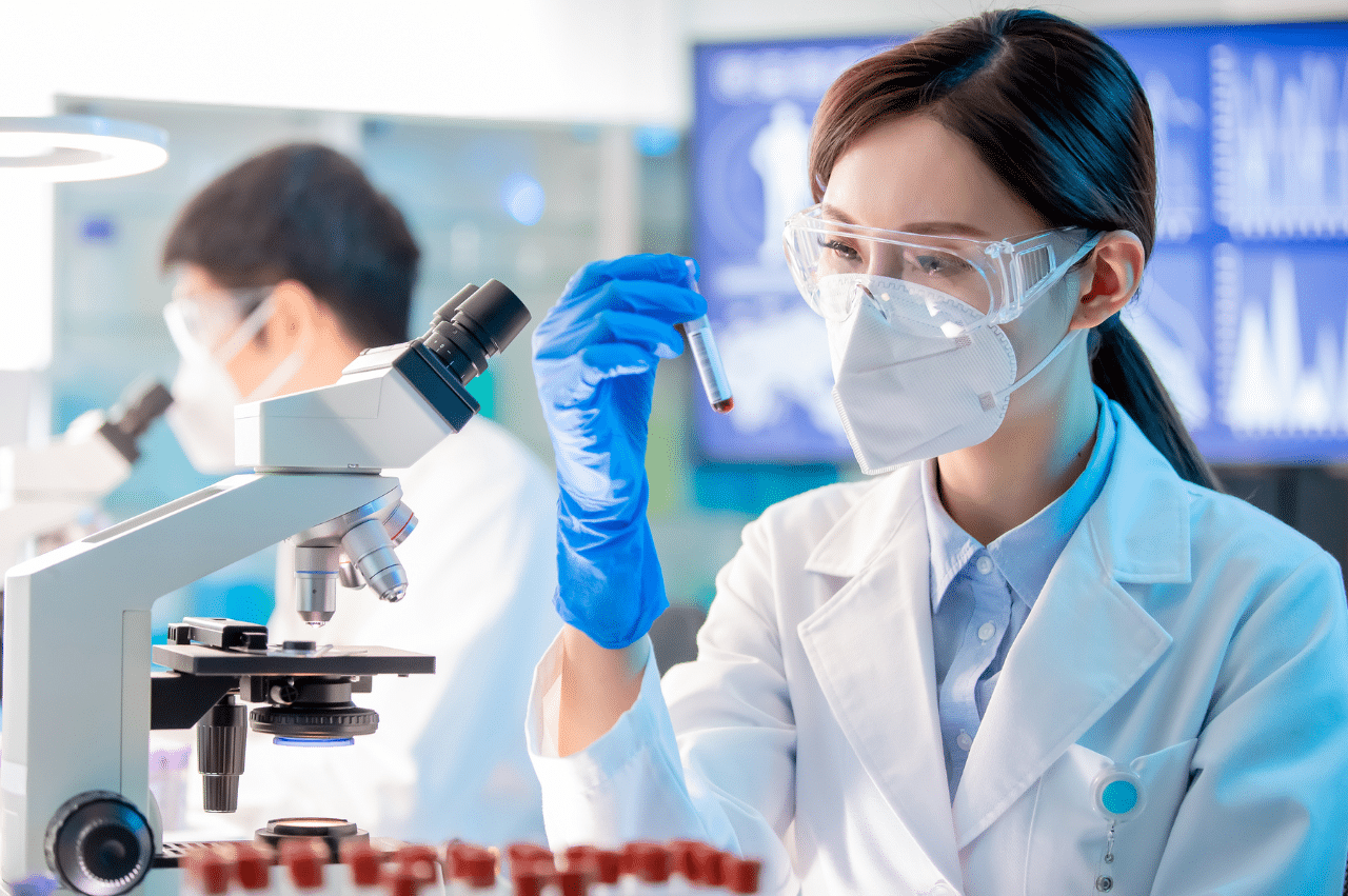 Person wearing gloves