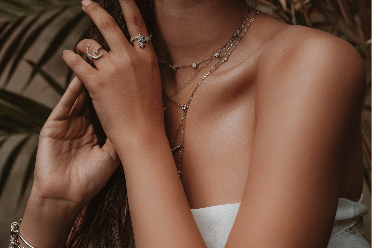 Photo of a woman's collar bone