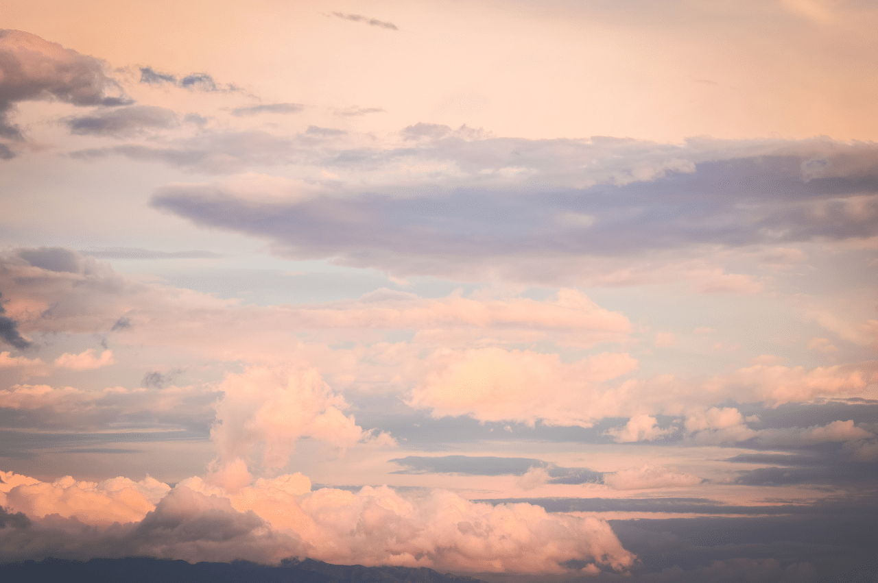 A picture of clouds from within the clouds